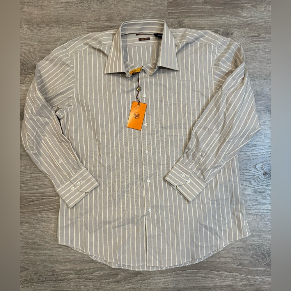 Enzo Tovar Striped Longsleeve Button Up Men’s dress Shirt